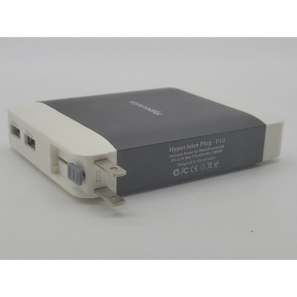 Sanho HyperJuice 10,400 mAh Dual USB Battery pack with stealth plug